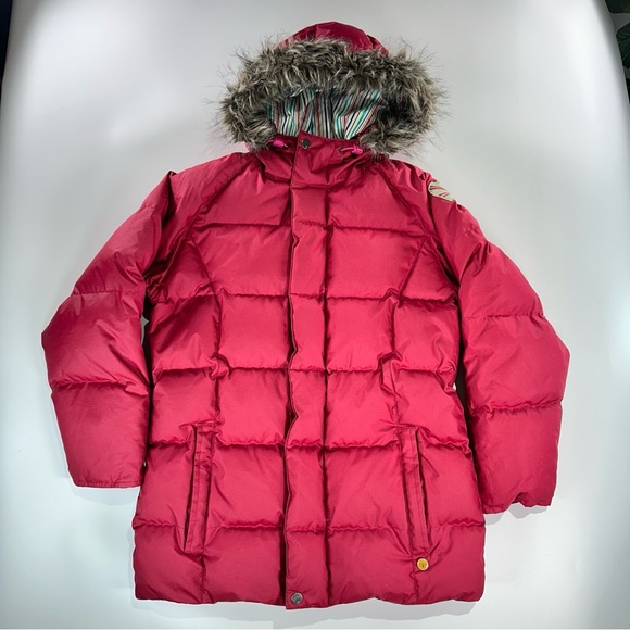 Burton Girls Snow Jacket XL Down Insulated Hooded Pink - Picture 2 of 16